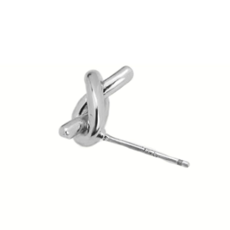 UELSTA Unity Knot Stud Earrings for Women 18K Gold / White Gold Real-Gold-Plated Recycled Brass with 925 Silver Posts PVD Coated Minimalist & Timeless Sustainable Jewelry