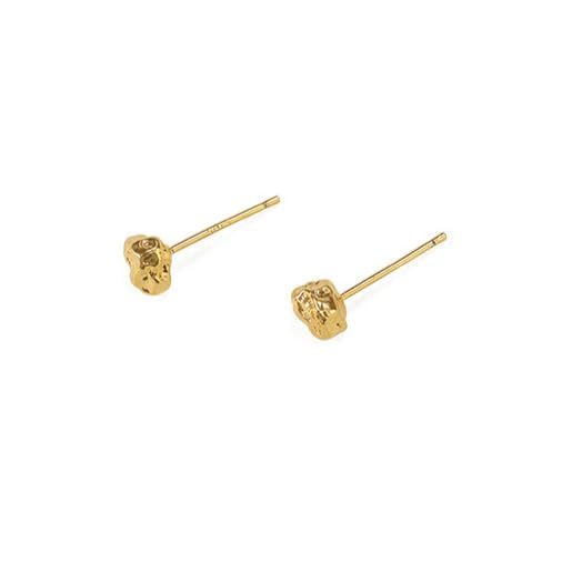 UELSTA Whisper of the Earth Mini Studs Earrings For Women18K Gold / White Gold Real-Gold-Plated Brass 925 Silver Posts Concave-convex Texture Sustainable Jewelry