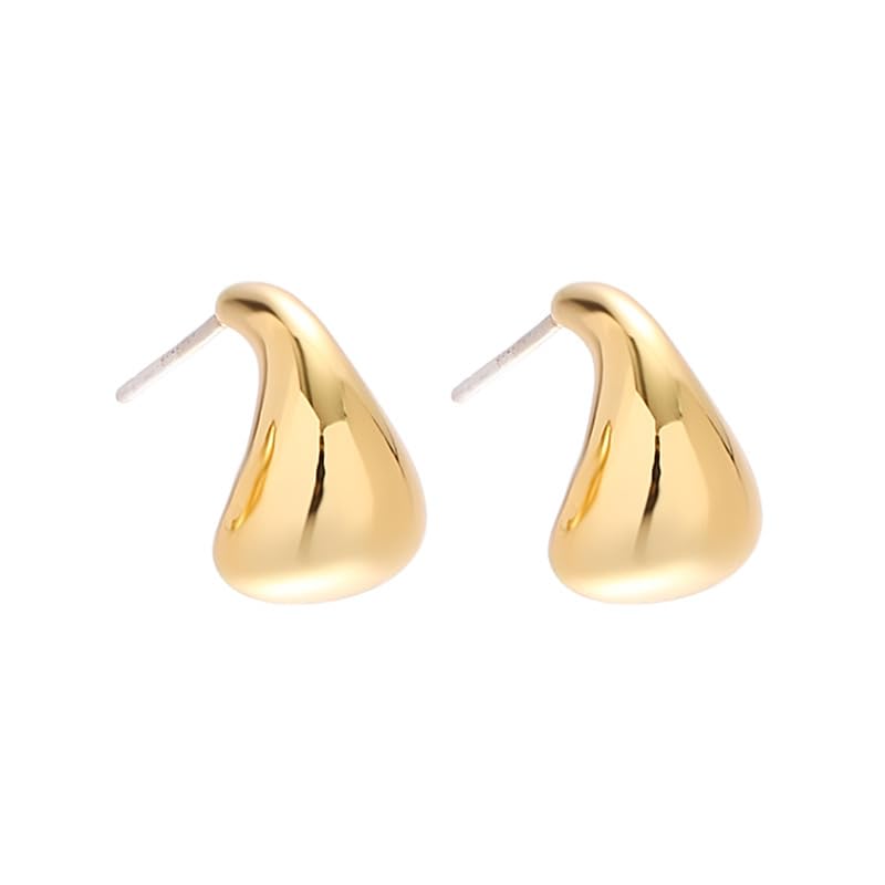 UELSTA Unregelmäßige C-Hoop Ohrringe für Damen Nachhaltig 18K Vergoldet Recyceltes Messing Hypoallergen 925 Sterling Silber Stifte PVD-Beschichtet Modern & Vielseitig