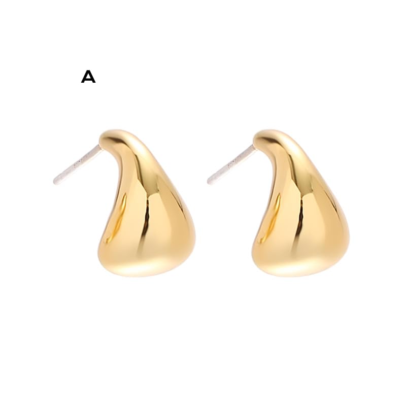 UELSTA Unregelmäßige C-Hoop Ohrringe für Damen Nachhaltig 18K Vergoldet Recyceltes Messing Hypoallergen 925 Sterling Silber Stifte PVD-Beschichtet Modern & Vielseitig