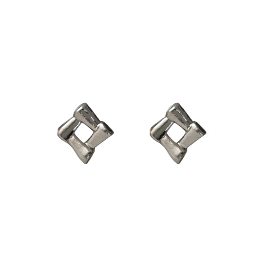 UELSTA Minimalistische geometrische Ohrstecker für Damen Nachhaltig 14K Gold / Weißgold Echtvergoldet Recyceltes Messing Hypoallergen 925er Sterlingsilber-Stifte PVD-beschichtet Zierlich & Modern 4mm