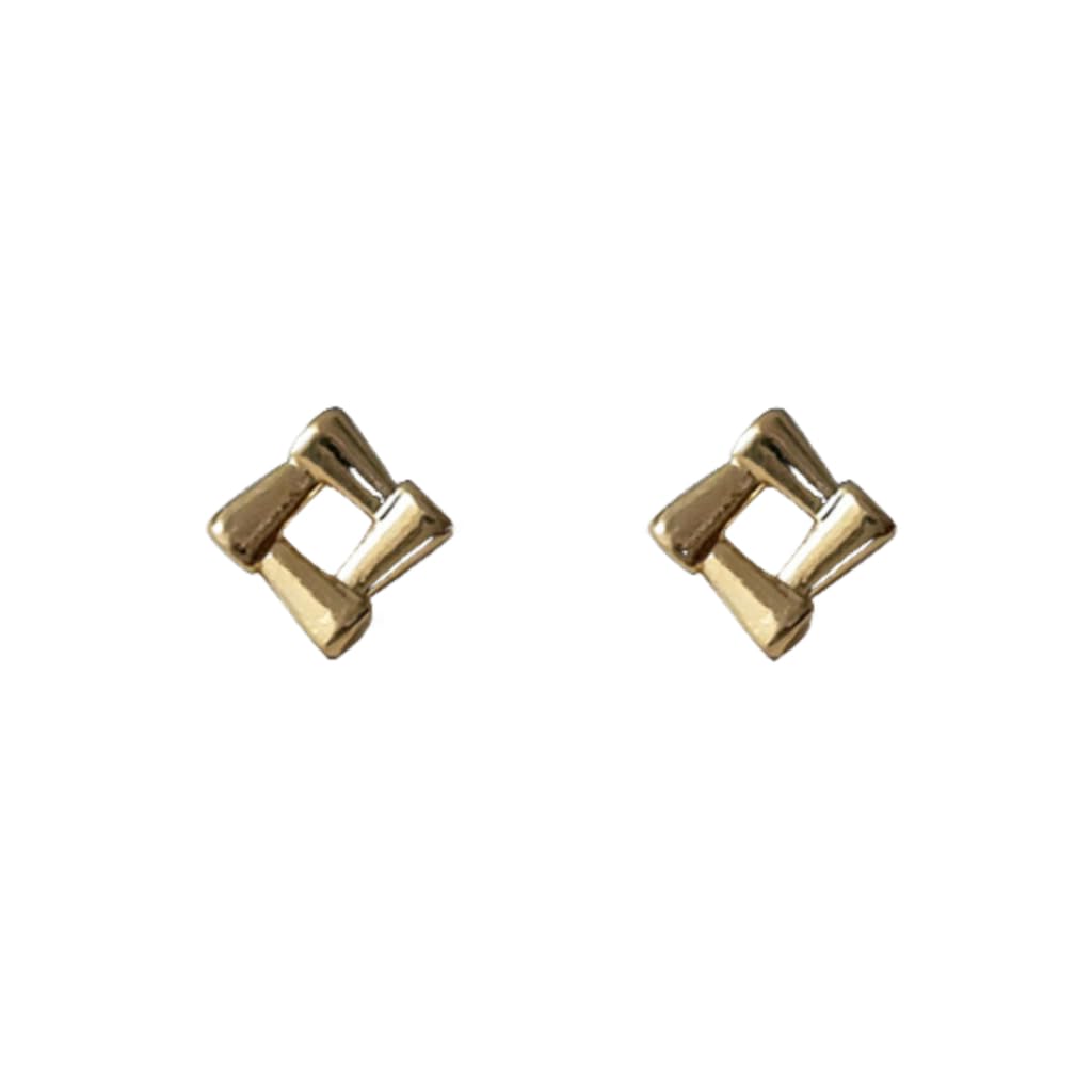 UELSTA Minimalistische geometrische Ohrstecker für Damen Nachhaltig 14K Gold / Weißgold Echtvergoldet Recyceltes Messing Hypoallergen 925er Sterlingsilber-Stifte PVD-beschichtet Zierlich & Modern 4mm