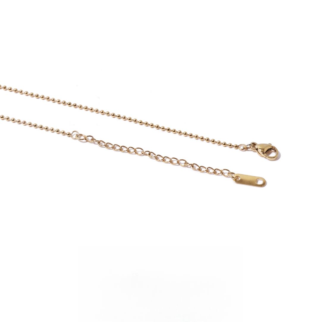 UELSTA Geometrische Malachit-Stab-Halskette für Damen Nachhaltig 18K vergoldeter Edelstahl Lineares Design Ethisch bezogener Malachit Minimalistisch & Vielseitig 42+6cm