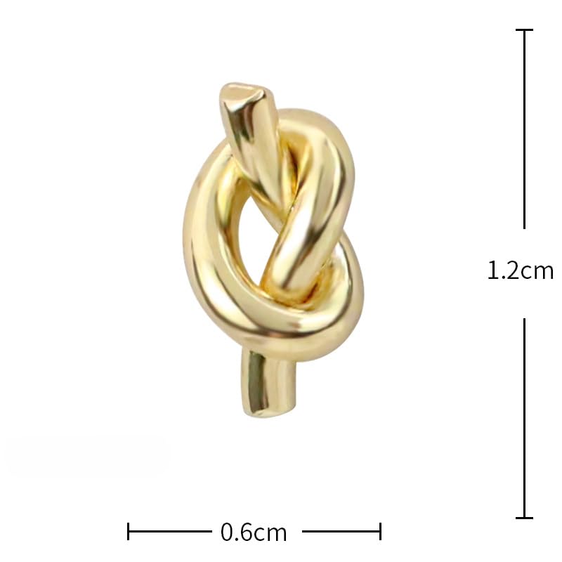 UELSTA Unity Knot Stud Earrings for Women 18K Gold / White Gold Real-Gold-Plated Recycled Brass with 925 Silver Posts PVD Coated Minimalist & Timeless Sustainable Jewelry