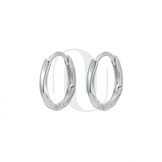 UELSTA Twisted Hoop Earrings for Women Sustainable 14K Real White Gold Plated Recycled Brass Hypoallergenic 925 Sterling Silver Posts PVD Coated Minimalist & Textured 14mm