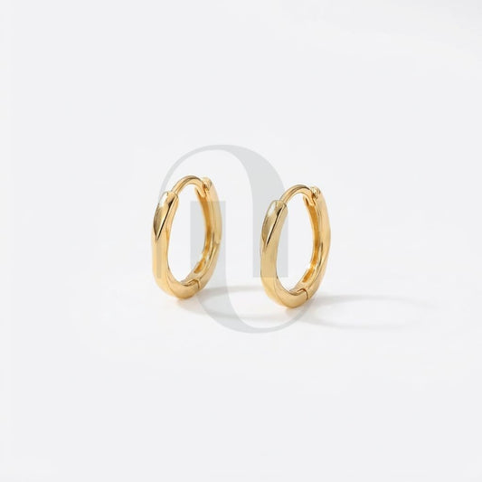 UELSTA Twisted Hoop Earrings for Women Sustainable 14K Gold Plated Recycled Brass Hypoallergenic 925 Sterling Silver Posts PVD Coated Minimalist & Textured 14mm
